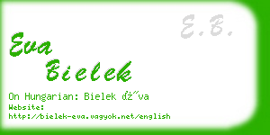 eva bielek business card